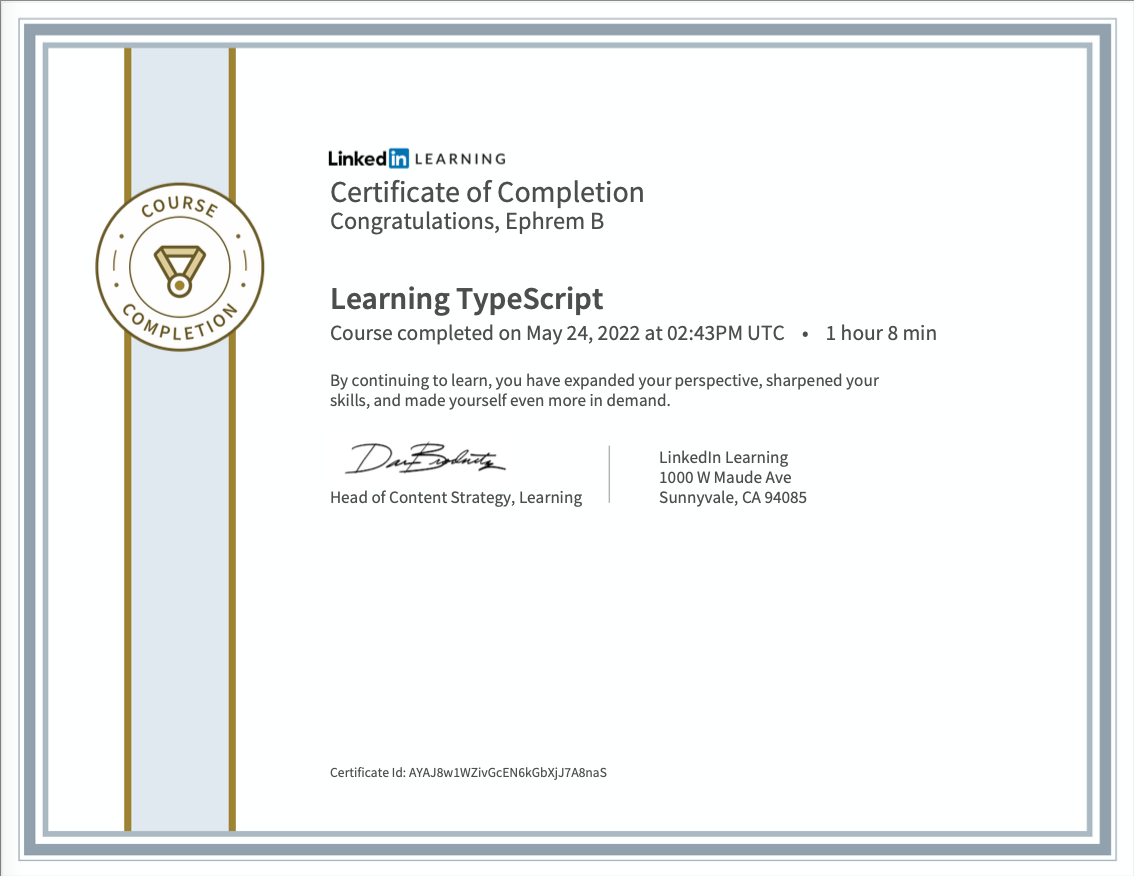 Learning TypeScript